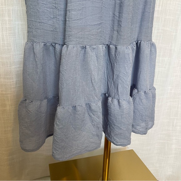 Lily Rose Small Coquette Cottagecore Tiered Fairy Dainty Light Blue Midi Dress - Picture 11 of 16